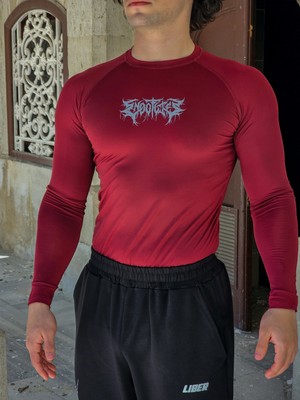 Liber Endoflife - Uzun Kollu Compression T-Shirt (Bordo)