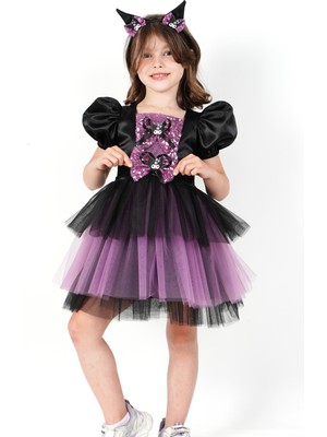 Boztaş Kuromi Doğum Günü Kıyafeti & Abiye Elbise & Kuromi Kostüm