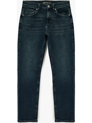 Koton Normal Bel Pamuklu Straight Fit Jean Pantolon - Mark Jean