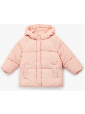 Koton Kapşonlu Cepli Uzun Kollu Fermuarlı Şişme Mont