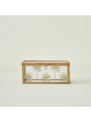 Bella Maison Palm Dekoratif Kutu Gold (10X13X5 Cm)