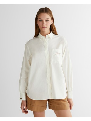 Gant Kadın Krem Klasik Yaka Gömlek 43825101T.130