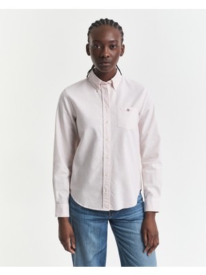 Gant Kadın Pembe Regular Fit Düğmeli Yaka Oxford Gömlek 4300502.654