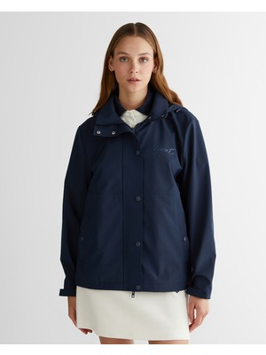 Gant Kadın Lacivert Kapüşonlu Logolu Ceket 47125126T.433