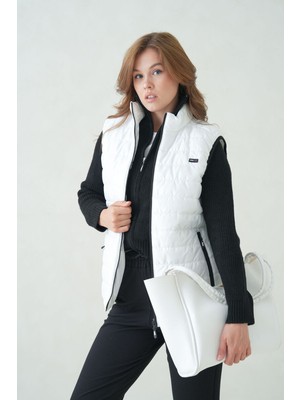 D1fference İçi Astarlı Cepli  Jel Elyaflı Su ve Rügar Geçirmez Kadın Şişme Yelek