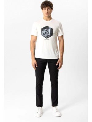 Back And Bond Siyah Slim Fit Pamuklu Yan Cep Chino Pantolon