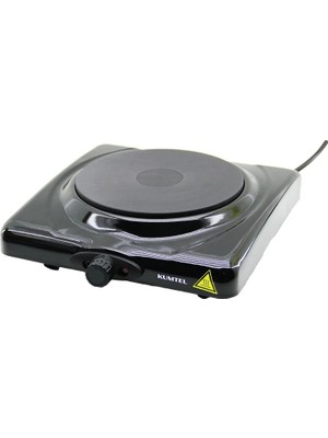 Shopwave Siyah Tek Gözlü Elektrikli Ocak Hotplate 1500W Ayarlanabilir Termostat Kolay Temizlenebilir Uyarı Lambası LX-7115 (5047)