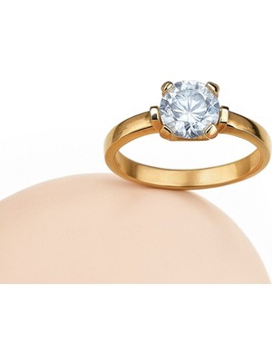 8 Ayar Altın Tektaş Yüzük 8A135