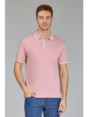 Bisse Erkek Polo Yaka Düğmeli Tshirt Pembe TS24Y24111_D29