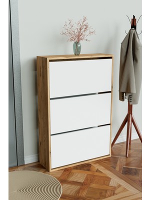 Hediyeler Kapında 3 Bölmeli Liovian Düşer Kapak Ayakkabılık