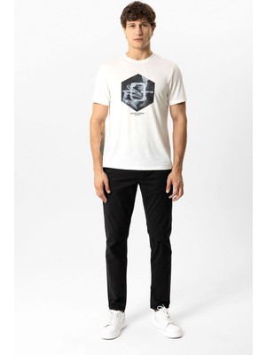 Back And Bond Siyah Slim Fit Pamuklu Yan Cep Chino Pantolon