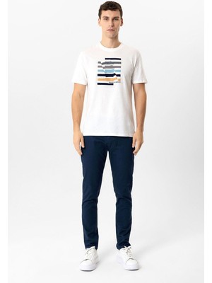 Back And Bond Lacivert Slim Fit Pamuklu Yan Cep Chino Pantolon