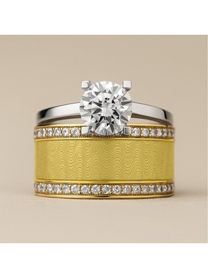 8 Ayar Altın Tektaşlı Alyans Yüzük 8A139