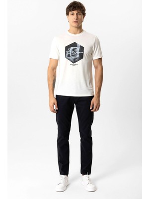 Siyah Slim Fit Pamuklu Yan Cep Chino Pantolon