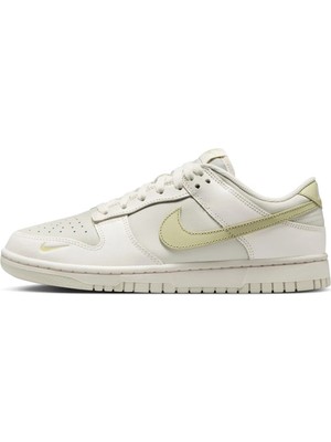 Nike Dunk Low Womens Leather Sneaker Hakiki Deri Kadın Günlük Spor Ayakkabı Krem