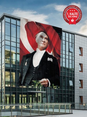 Bilsan Bayrak  Atatürk Bayrağı 150X225 cm - Raşel Kumaş(5 Adet)