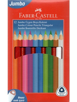 Faber-Castell  12'li Jumbo Üçgen Boya Kalemi