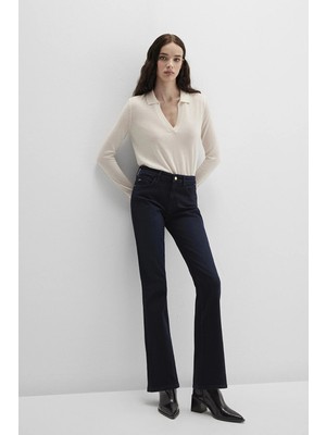 Mavi Molly Pamuklu Flare Fit Normal Bel Bol Paça Jeans Bayan Kot Pantolon 1013691205