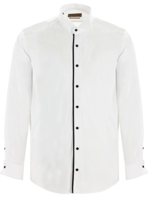 Kiğılı Ata Yaka Klasik Pamuk Gömlek