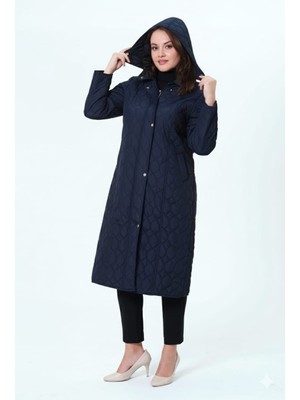 Mihrinaz Kadın Büyük Beden Içi Tüylü Kapitone Mont