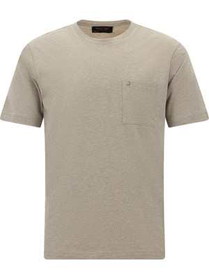 Abdullah Kiğılı Bisiklet Yaka Regular Fit Nakışlı Pamuk T-shirt