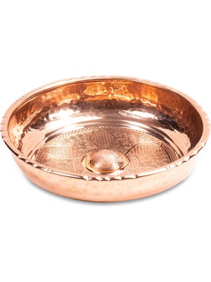 El Yapımı Bakır Hamam Tası, Şık ve Dayanıklı Kırmızı Renk Seçeneğiyle