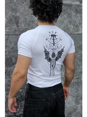 Liber Valhalla - Compression T-Shirt (Beyaz)