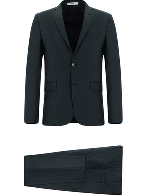 Kiğılı 7 Drop Super Slim Fit Eksra Dar Kesim Desenli Takım Elbise