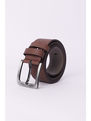 Tudors Erkek 4,5 cm Spor Kahverengi Kemer