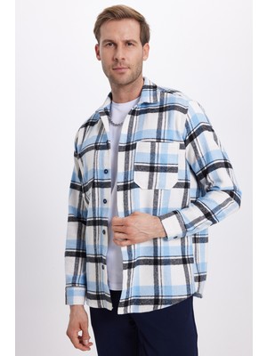 Tudors Erkek Regular Fit Klasik Kesim Çift Cepli Kışlık Oduncu Kareli Gömlek