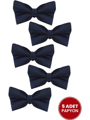 Tudors 5'li Paket Armürlü Lacivert Erkek Papyon