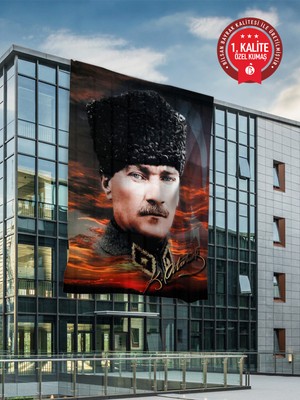 Bilsan Bayrak  Atatürk Bayrağı 150X225 cm - Raşel Kumaş