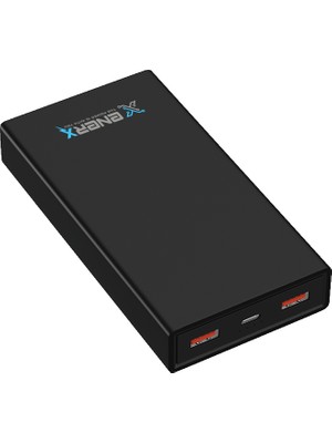 Enerx ENR-P20C 20.000 mAh Hızlı Powerbank (2,1 A) – Çift Çıkış, Siyah
