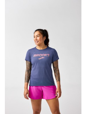 Brooks Kadın Mavi Kısa Kollu Tshirt