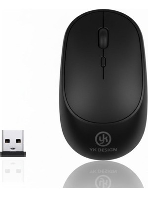 Hangora Buffer® Siyah Renkli Ergonomik Sessiz Kablosuz Mouse - USB Alıcılı, Ofis ve Oyun Için Konforlu Bilgisayar Faresi MS6310