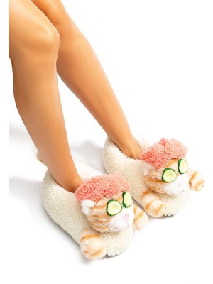Twigy Spa-2 Kadın Hayvanlı Panduf Beyaz 36/41