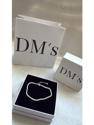 DMs Silver Kalın Tenis Gümüş Bileklik