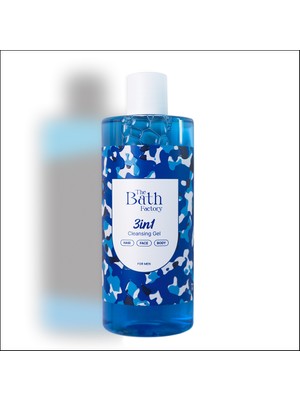 The Bath Factory 3 in 1 Erkekler için Kokulu Saç Yüz Vücut Temizleme Jeli 400 ml Arındırıcı Etki