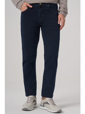 Morven  Erkek Lacivert Denim 5 Cep Dynamic Fit Jean Kot Pantolon