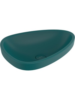 Bocchı Etna Tezgah Üstü Lavabo, 58 Cm, Mat Petrol Mavisi 1112-071-0125
