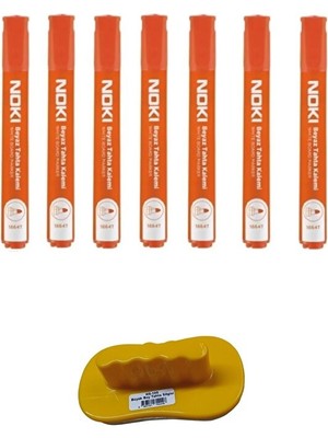 7li Turuncu Beyaz Tahta Kalemi + Silgisi