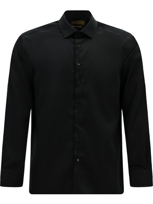 Abdullah Kiğılı Uzun Kol Non Iron Saten Klasik Pamuk Gömlek