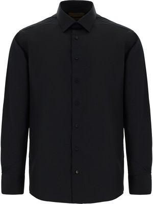 Abdullah Kiğılı Uzun Kol Non Iron Saten Klasik Pamuk Gömlek