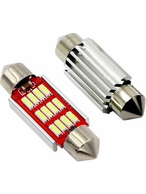 Sofit LED 12V W5 Canbuslı Plaka Ledi Tavan Ledi 39MM Beyaz 2 Adet 12V Beyaz 2 Adet-39 mm