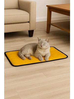 Jeina 65×40 cm Kedi Yatağı  Çift Kat Süngerli, Paraşüt Kumaş, Sıvı & Tırmalamaya Dayanıklı, Yıkanabilir