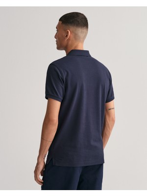 Gant Erkek Lacivert Slim Fit Polo 2220.433