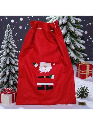 Kuzey Oyuncak Santa Claus Gift Sack 70X50 cm Noel Baba Hediye Çuvalı Büyük Boy Noel Baba Çuvalı Yılbaşı Süsleri