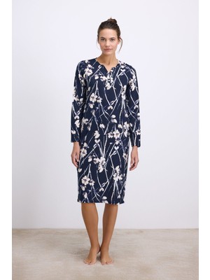 Anıl Kadın Uzun Kollu, Nefes Alabilen Yumuşak Kumaş, Konforlu ve Şık Günlük Ev Giyimi  11534