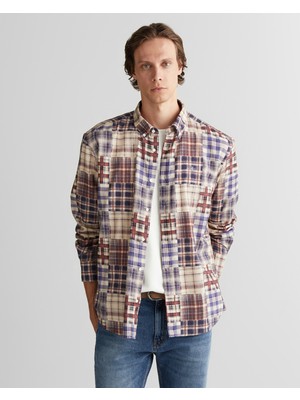 Gant Erkek Bordo Relaxed Fit  Gömlek 3825347T.604