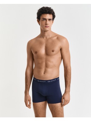 Gant Erkek Lacivert Slim Fit Logolu 3'lü Boxer 900023004.410